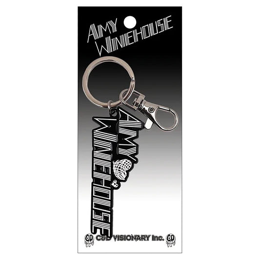 Amy Winehouse Logo Metal Key Chain Front