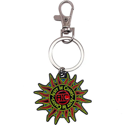 Alice In Chains Sun Logo Metal Key Chain Back