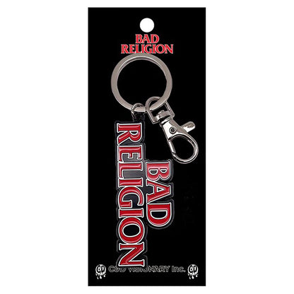 Bad Religion Logo Metal Key Chain Front