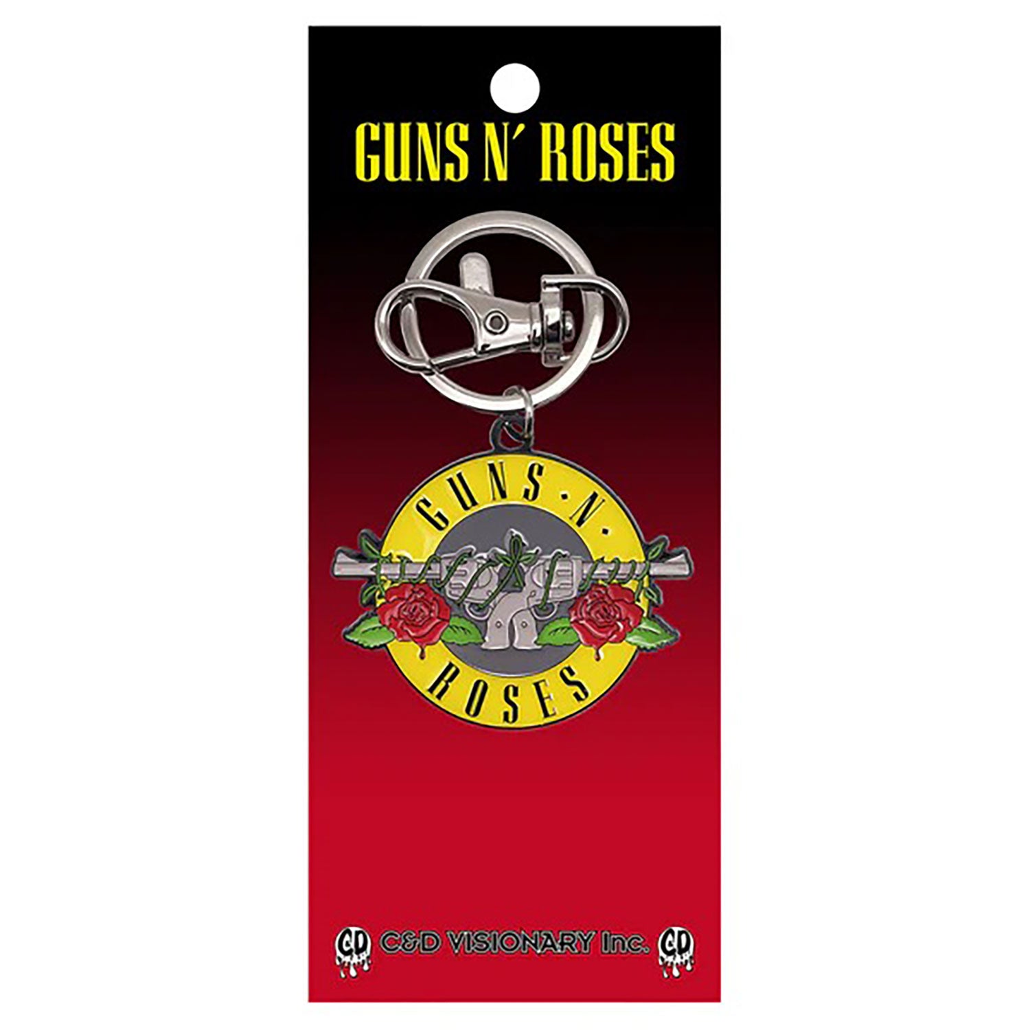Guns N Roses Guns 'N Roses Bullet Logo Metal Key Chain Front
