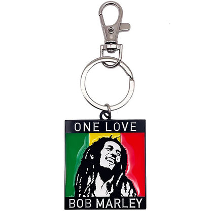Bob Marley One Love Metal Key Chain Back