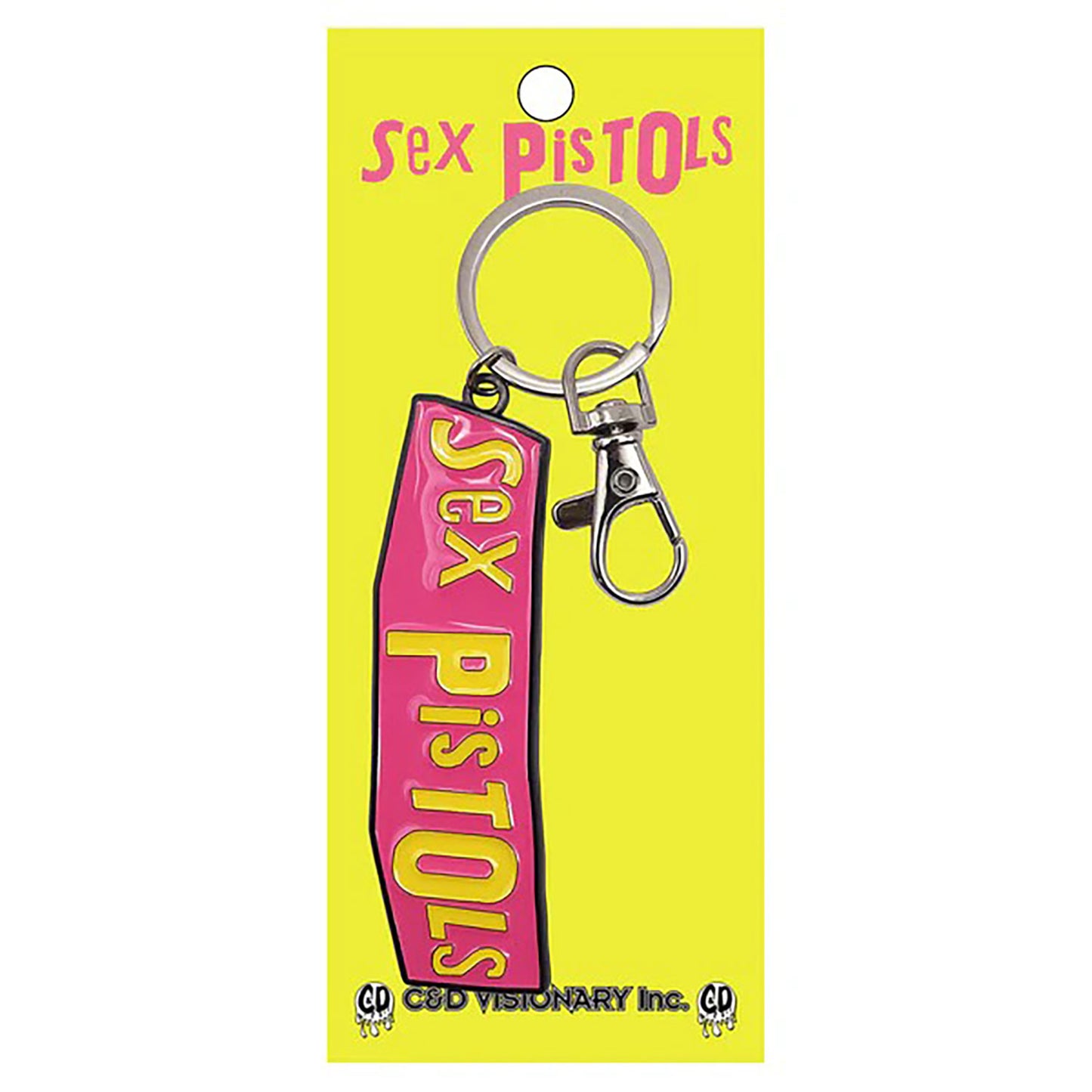 Sex Pistols Logo Metal Key Chain Front