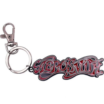 Aerosmith Name Logo Metal Key Chain Back