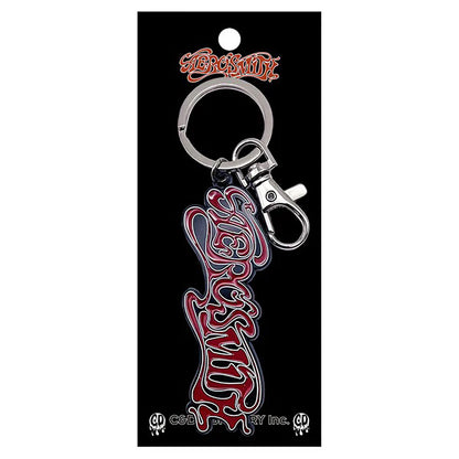 Aerosmith Name Logo Metal Key Chain Front