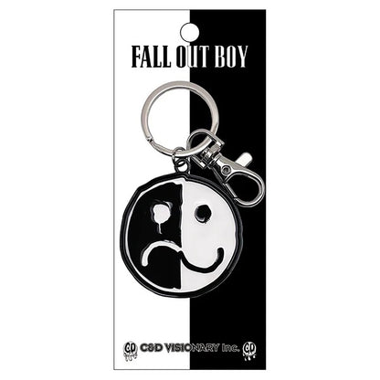 Fall Out Boy Smiley Logo Metal Key Chain Front