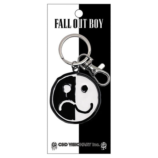 Fall Out Boy Smiley Logo Metal Key Chain Front