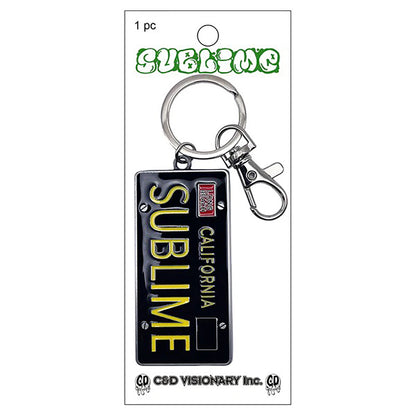 Sublime License Plate Metal Key Chain Front