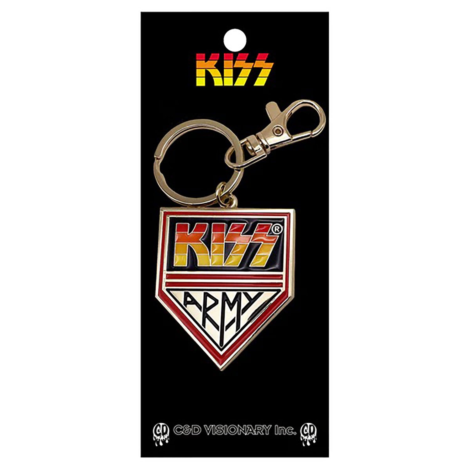 KISS Army Emblem Metal Key Chain Front