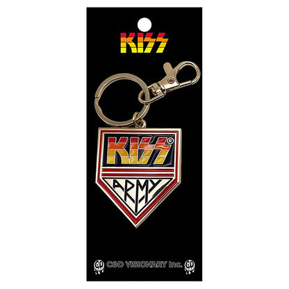 KISS Army Emblem Metal Key Chain Front