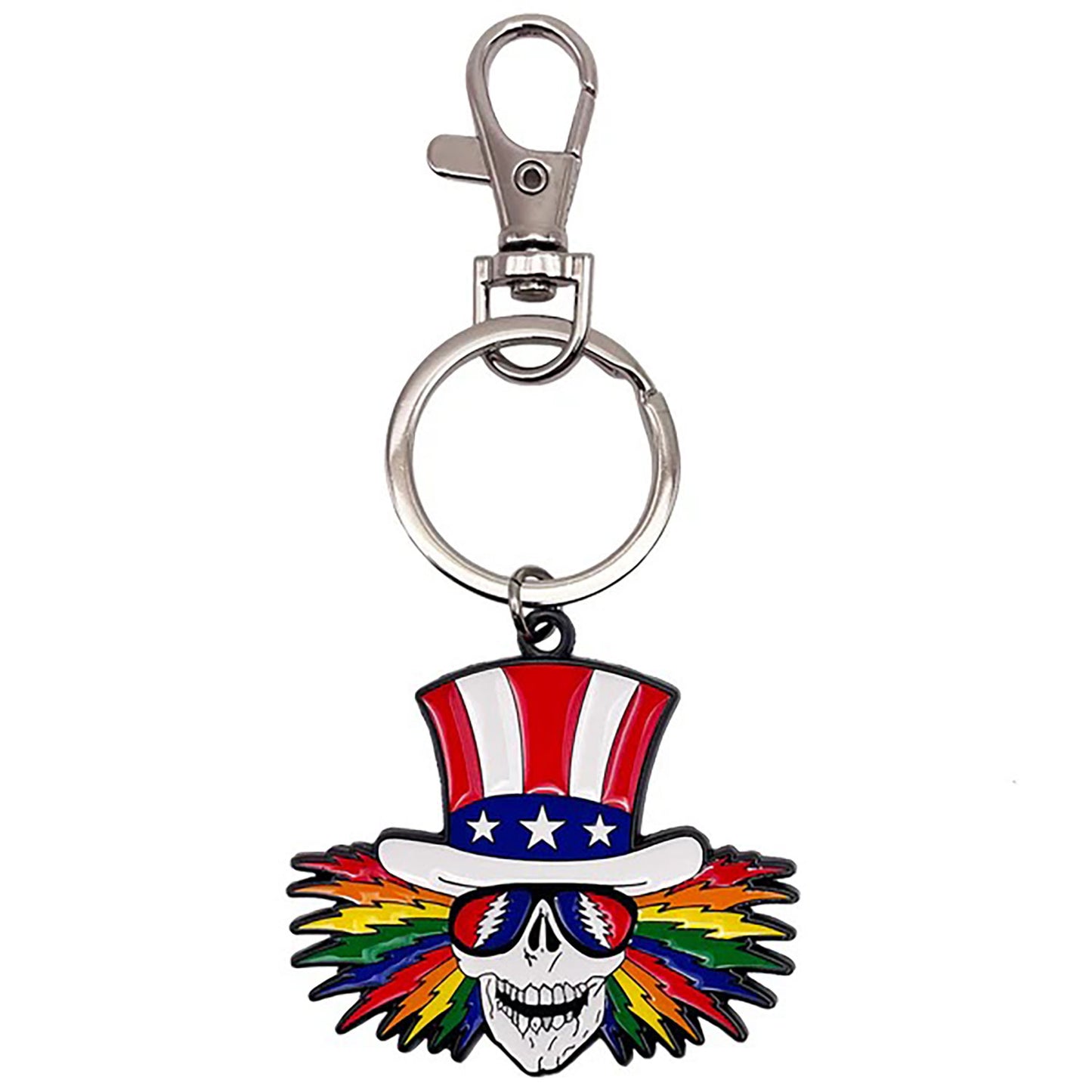 Grateful Dead Uncle Sam Metal Key Chain Back