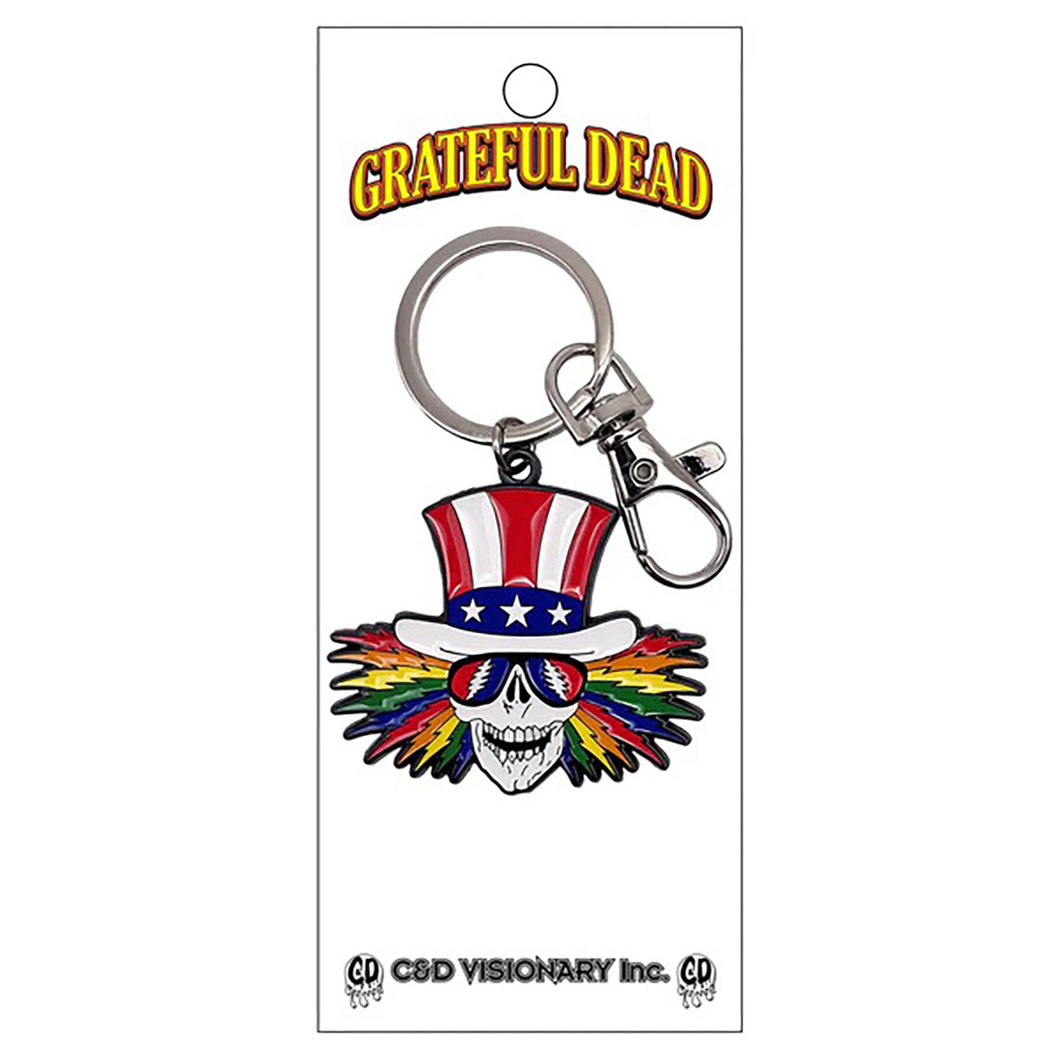 Grateful Dead Uncle Sam Metal Key Chain Front