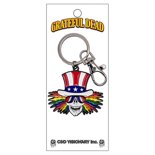 Grateful Dead Uncle Sam Metal Key Chain Front