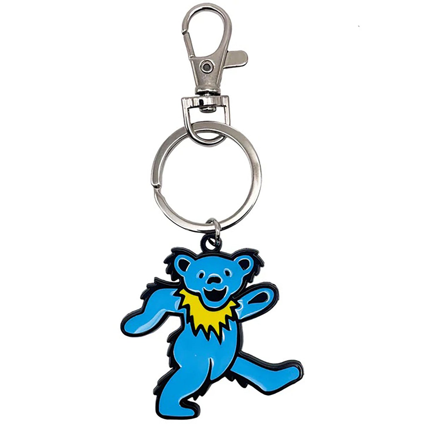 Grateful Dead Blue Dancing Bear Metal Key Chain Back