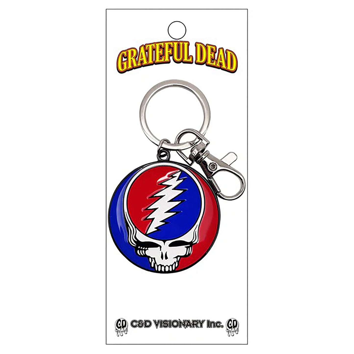 Grateful Dead Steal Your Face Metal Key Chain Front
