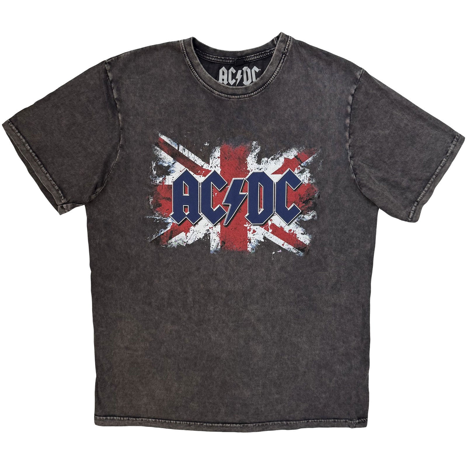 AC/DC Logo Dip Dye & Wash T-shirt Front