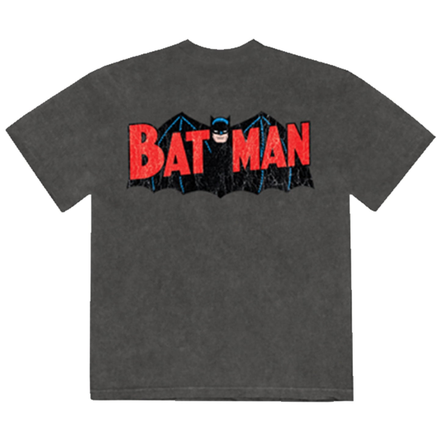 Dc Comics Batman With Robin Classic Logo Dip Dye & Wash T-shirt Back