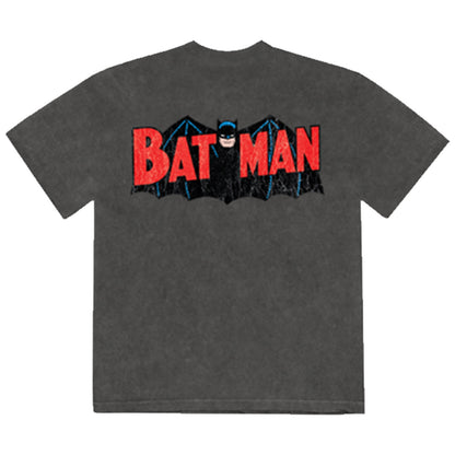 Dc Comics Batman With Robin Classic Logo Dip Dye & Wash T-shirt Back