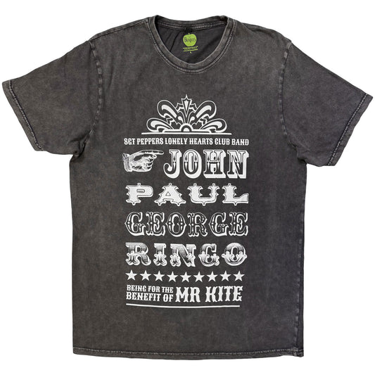 Beatles Mr Kite Dip Dye & Wash T-shirt Front