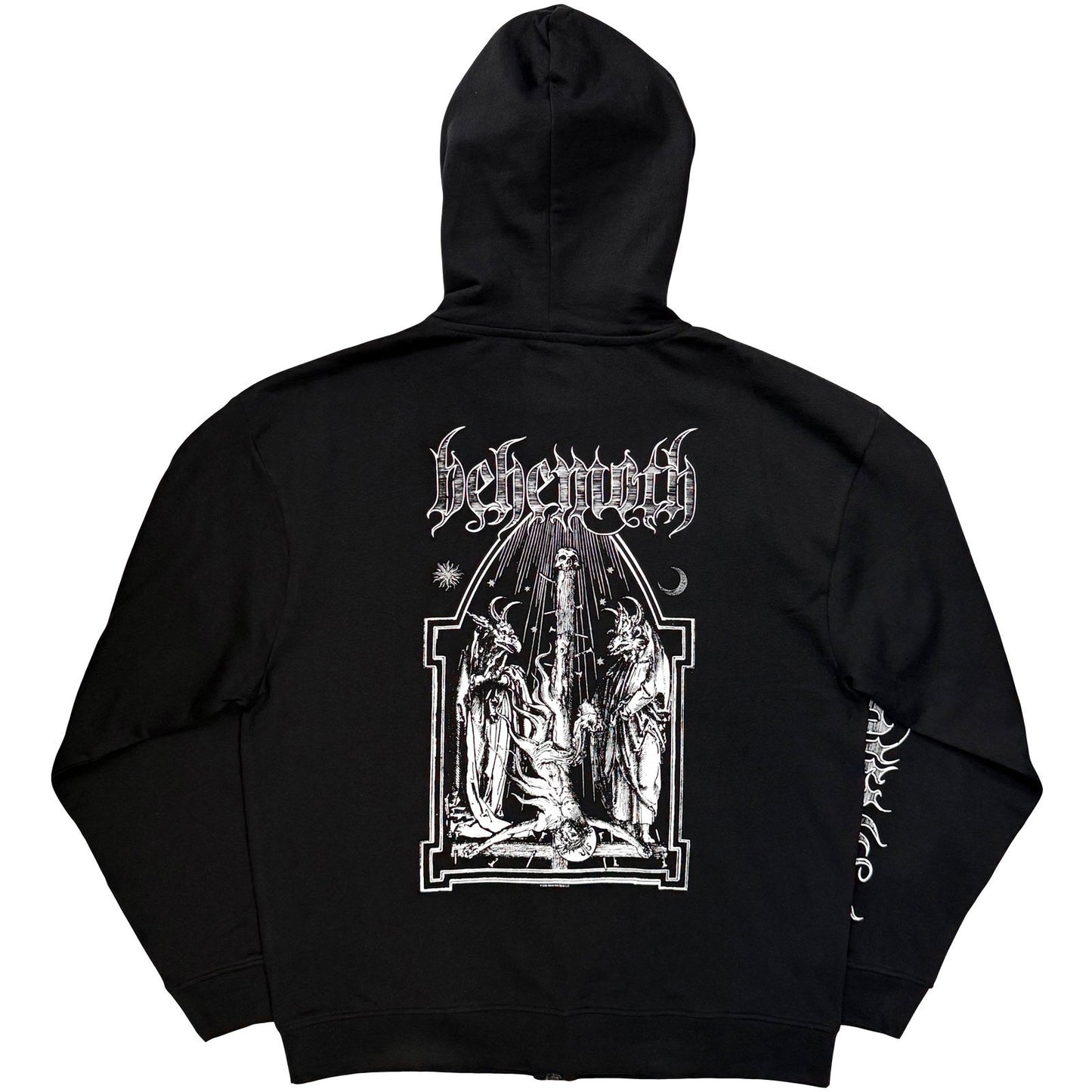 Behemoth Crucified Zippered Hooded Sweatshirt Back