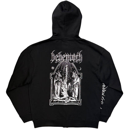Behemoth Crucified Zippered Hooded Sweatshirt Back