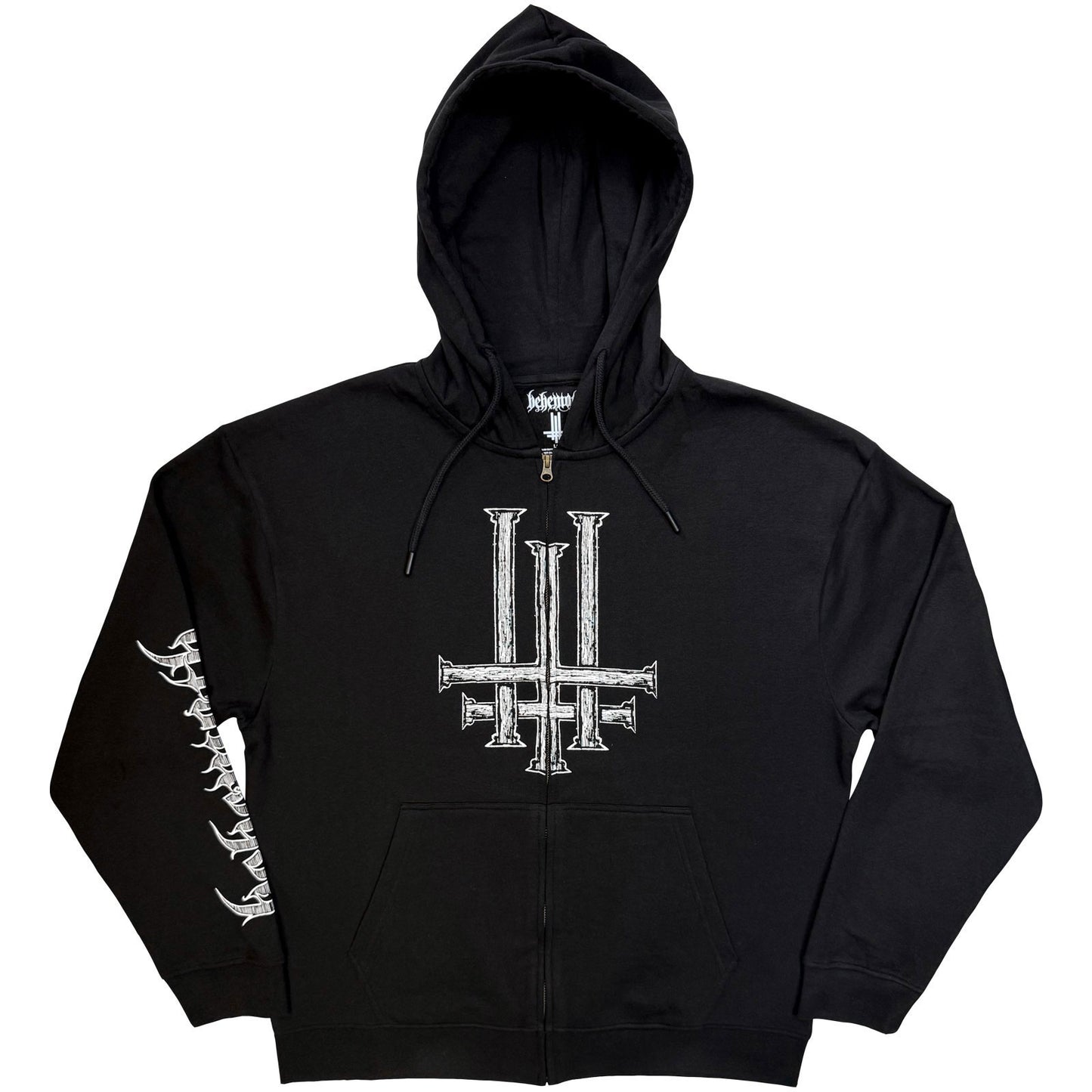 Behemoth Crucified Zippered Hooded Sweatshirt Front