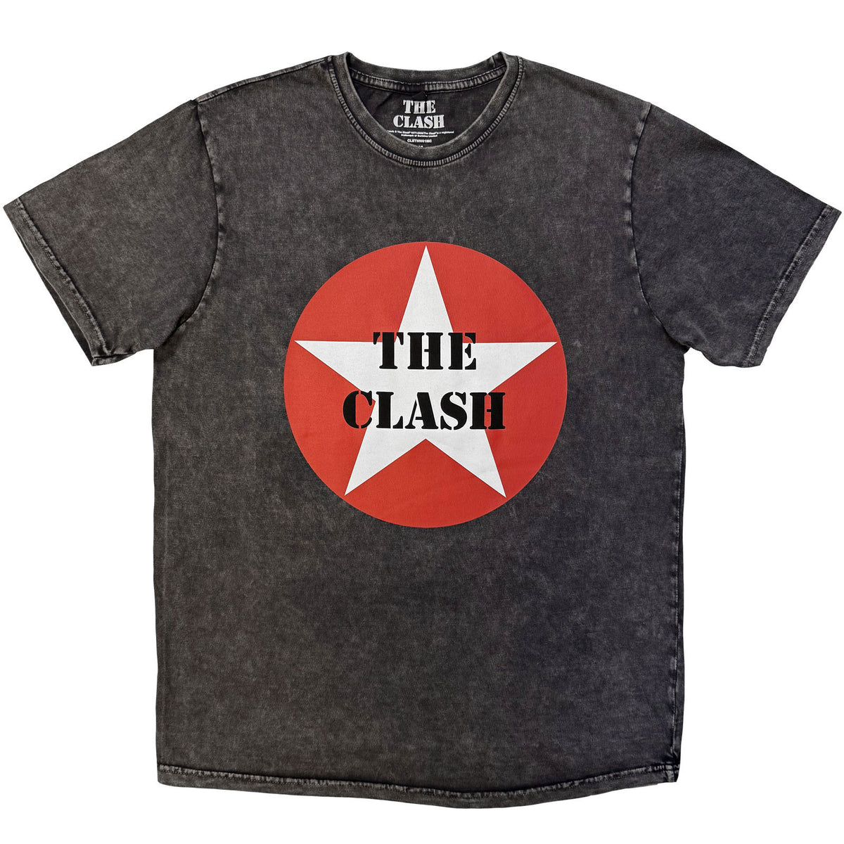 Clash Star Badge Dip Dye & Wash T-shirt Front