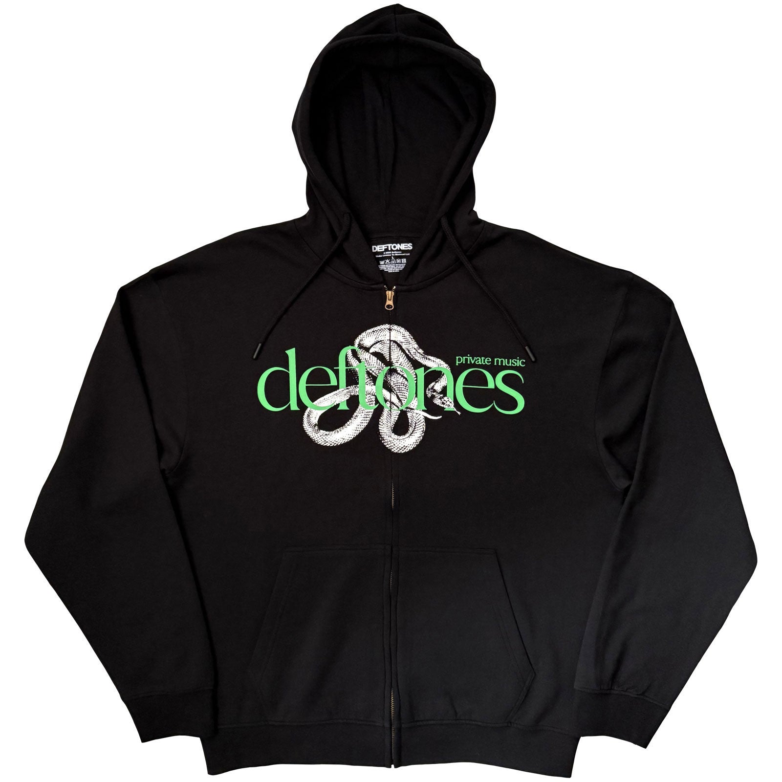 Deftones Private Music Zippered Hooded Sweatshirt Front