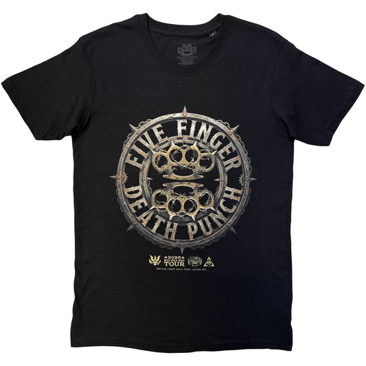 Five Finger Death Punch Knuckles Emblem T-shirt Front
