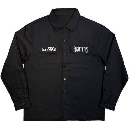 Foo Fighters Text Logo Dress Shirt Front