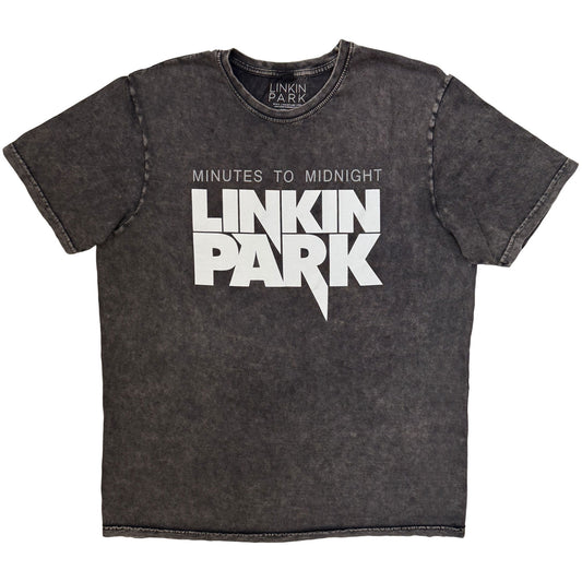 Linkin Park Minutes To Midnight Dip Dye & Wash T-shirt Front