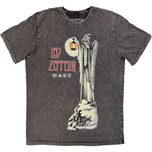 Led Zeppelin Hermit Dip Dye & Wash T-shirt Front