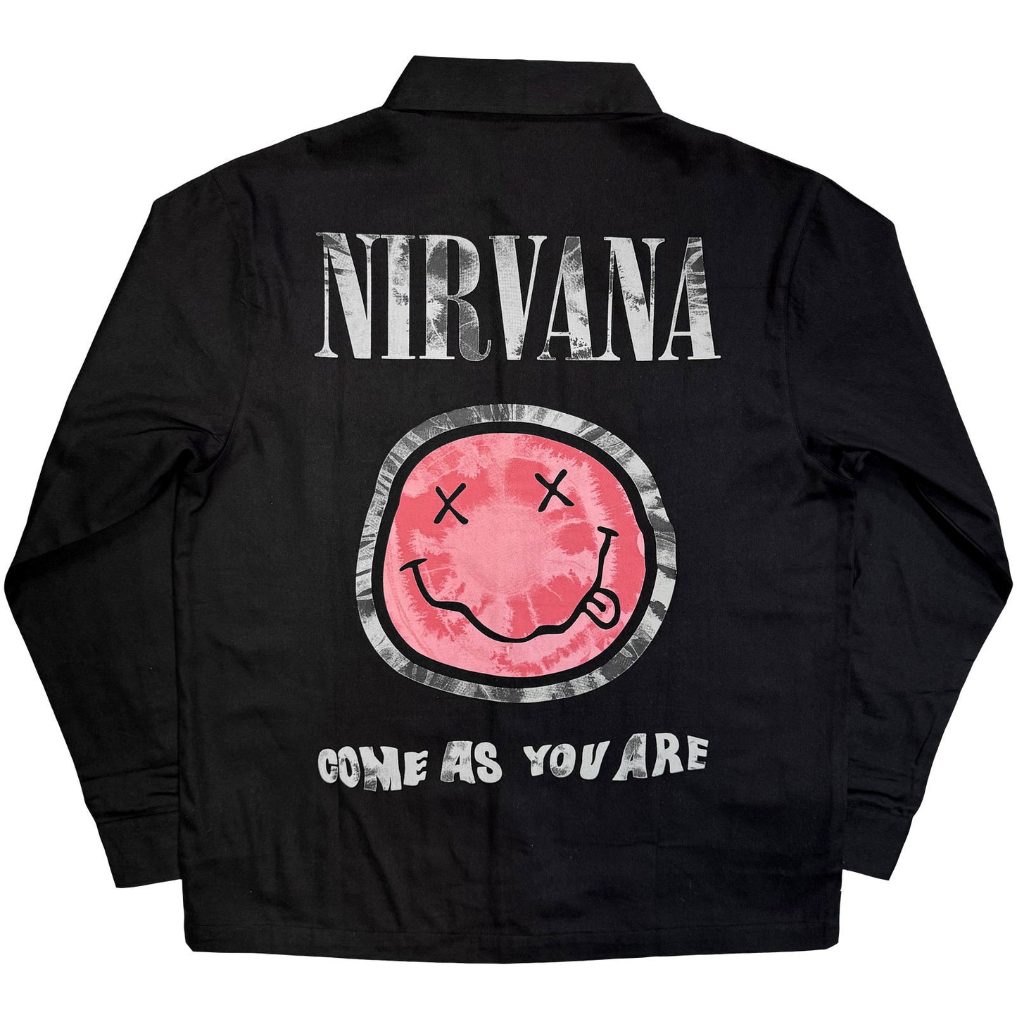 Nirvana Come As You Are Happy Face Dress Shirt Back