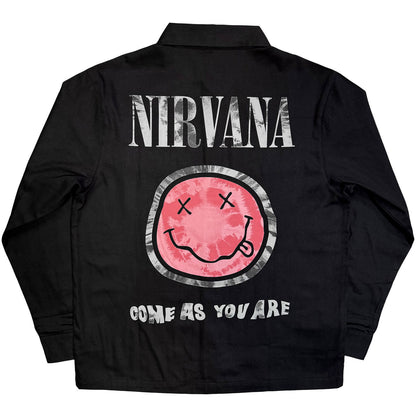 Nirvana Come As You Are Happy Face Dress Shirt Back