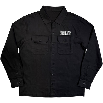 Nirvana Come As You Are Happy Face Dress Shirt Front