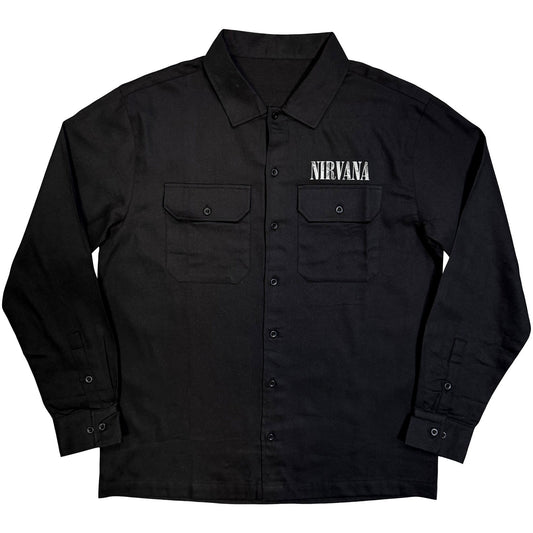 Nirvana Come As You Are Happy Face Dress Shirt Front