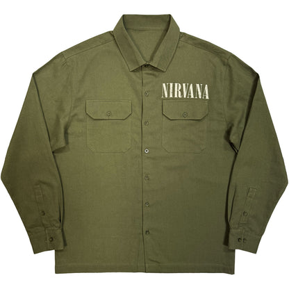 Nirvana In Utero Logo Dress Shirt Front