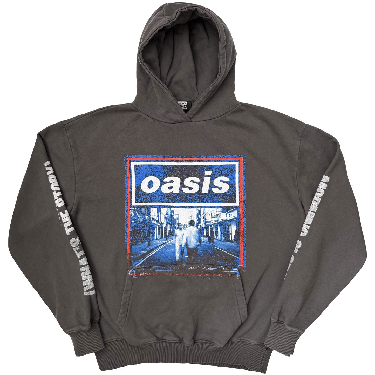 Oasis What's The Story Blue Tone Hooded Sweatshirt Front