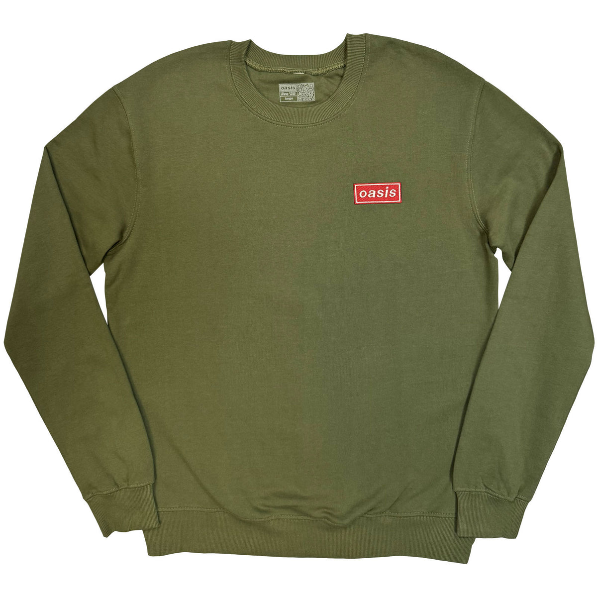Oasis Red Decca Logo Sweatshirt Front
