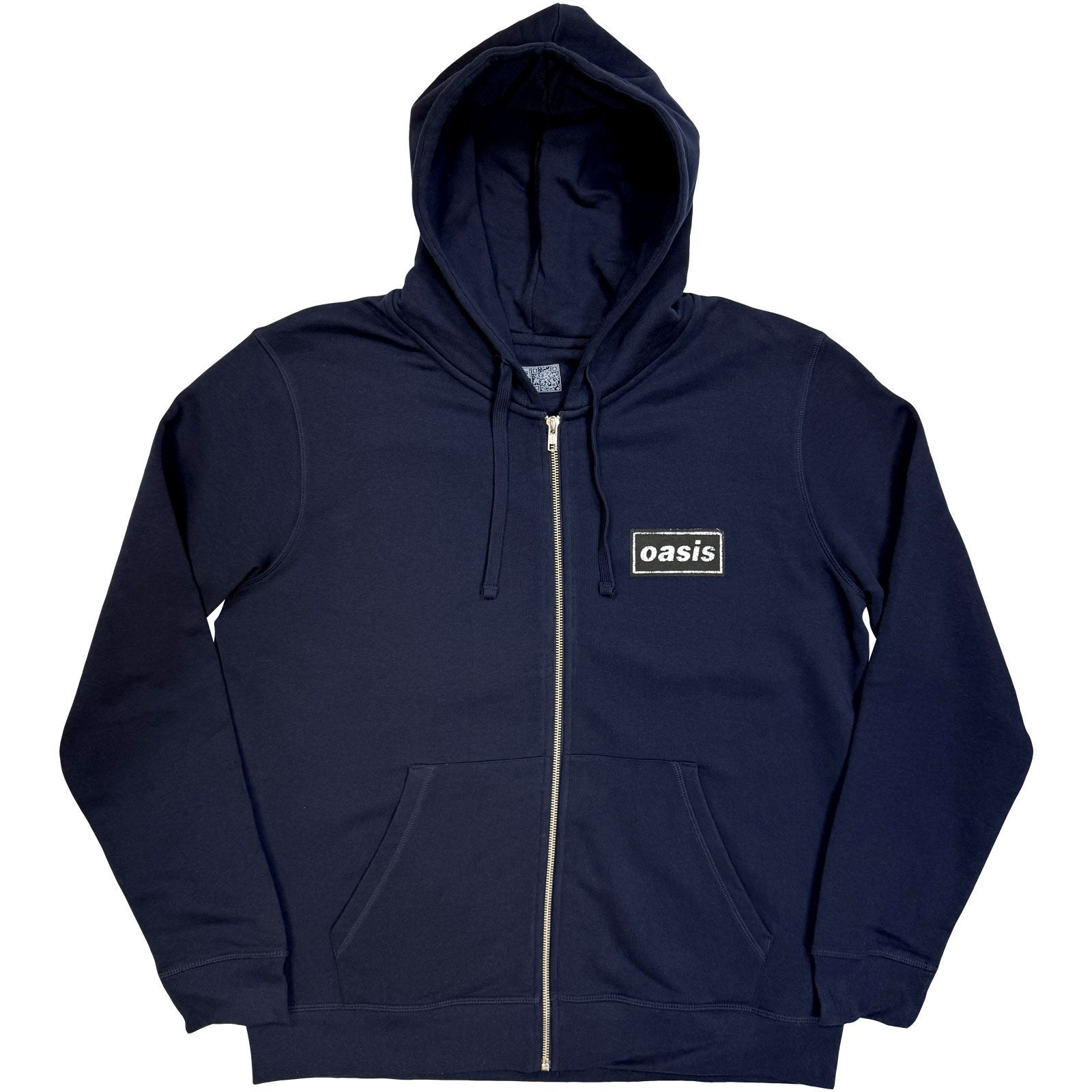 Oasis Stencil Logo Zippered Hooded Sweatshirt Front