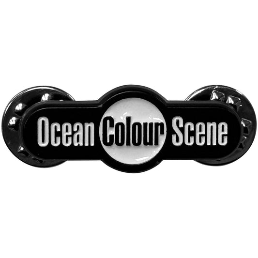 Ocean Colour Scene Long Logo Pewter Pin Badge Front