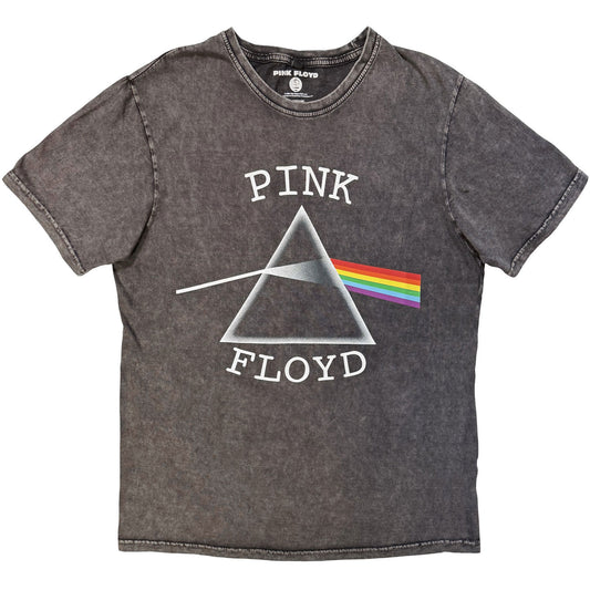 Pink Floyd Dsotm Arched Logo Dip Dye & Wash T-shirt Front