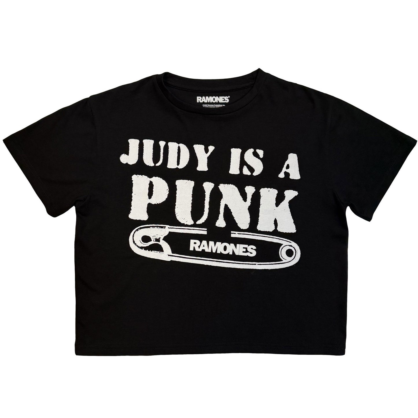 Ramones Judy Is A Punk Crop Top Girls Jr Front