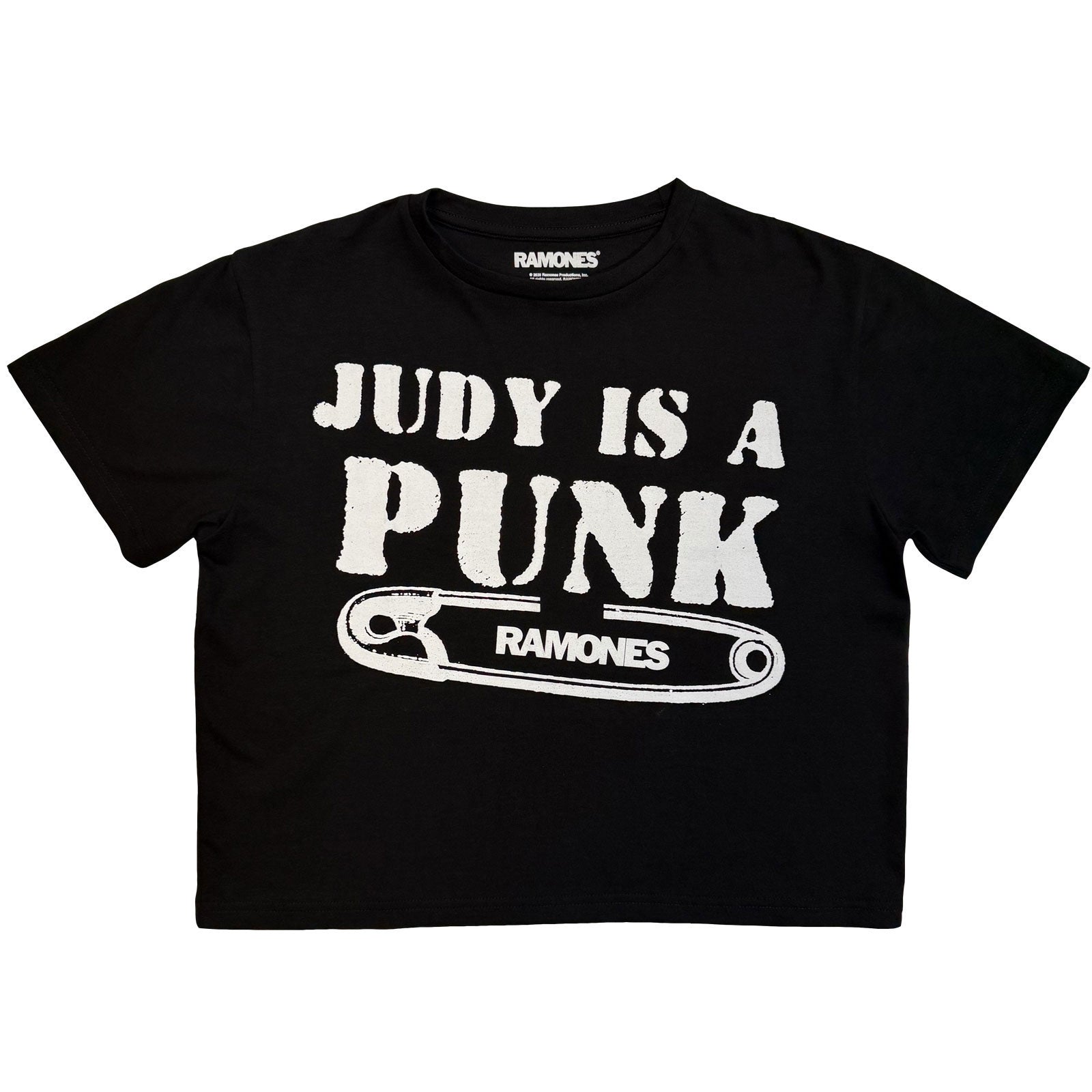 Ramones Judy Is A Punk Crop Top Girls Jr Front