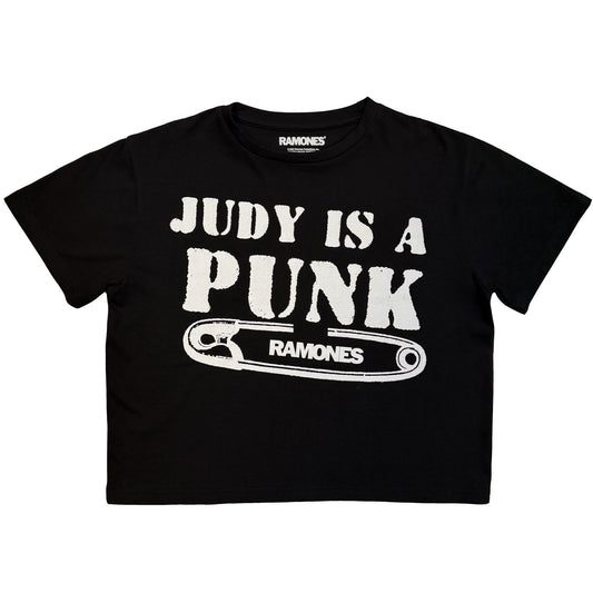 Ramones Judy Is A Punk Crop Top Girls Jr Front