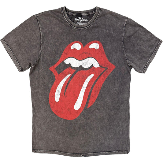Rolling Stones Classic Tongue Dip Dye & Wash T-shirt Front