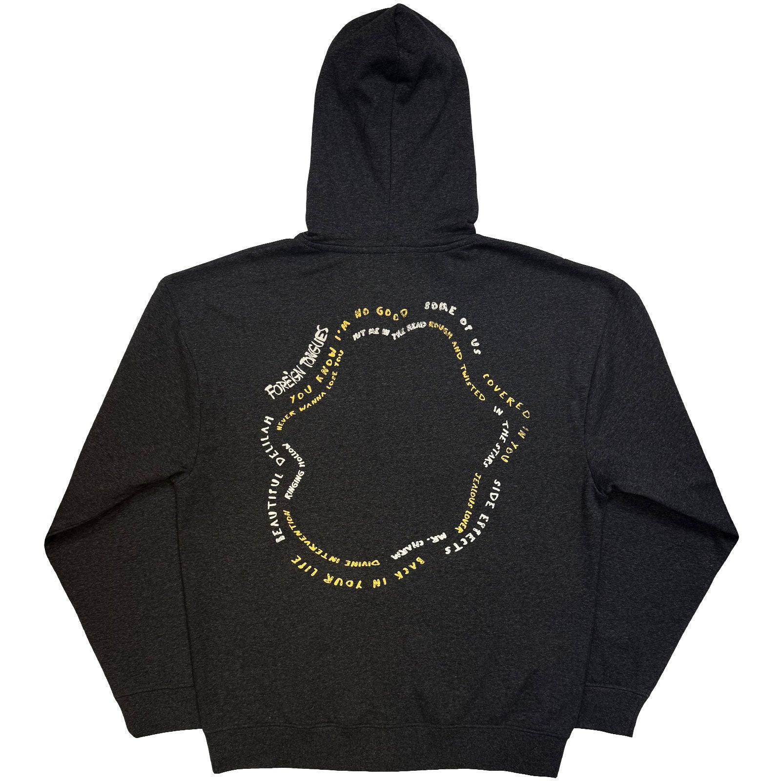 Rolling Stones Foreign Tongues Tracks Zippered Hooded Sweatshirt Back