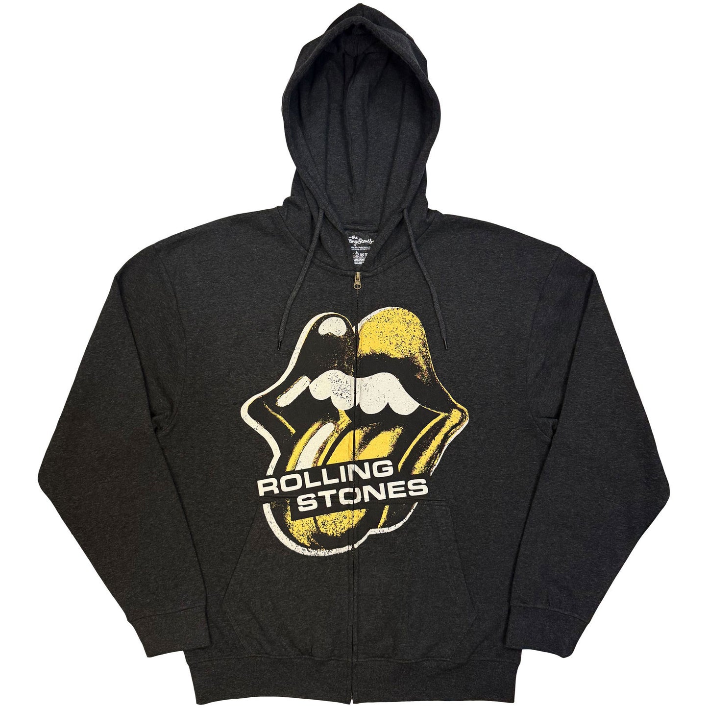 Rolling Stones Foreign Tongues Tracks Zippered Hooded Sweatshirt Front