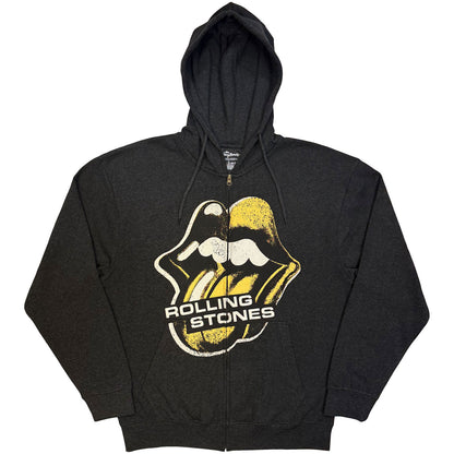 Rolling Stones Foreign Tongues Tracks Zippered Hooded Sweatshirt Front