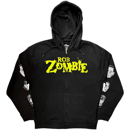 Rob Zombie Die Twice Zippered Hooded Sweatshirt Front