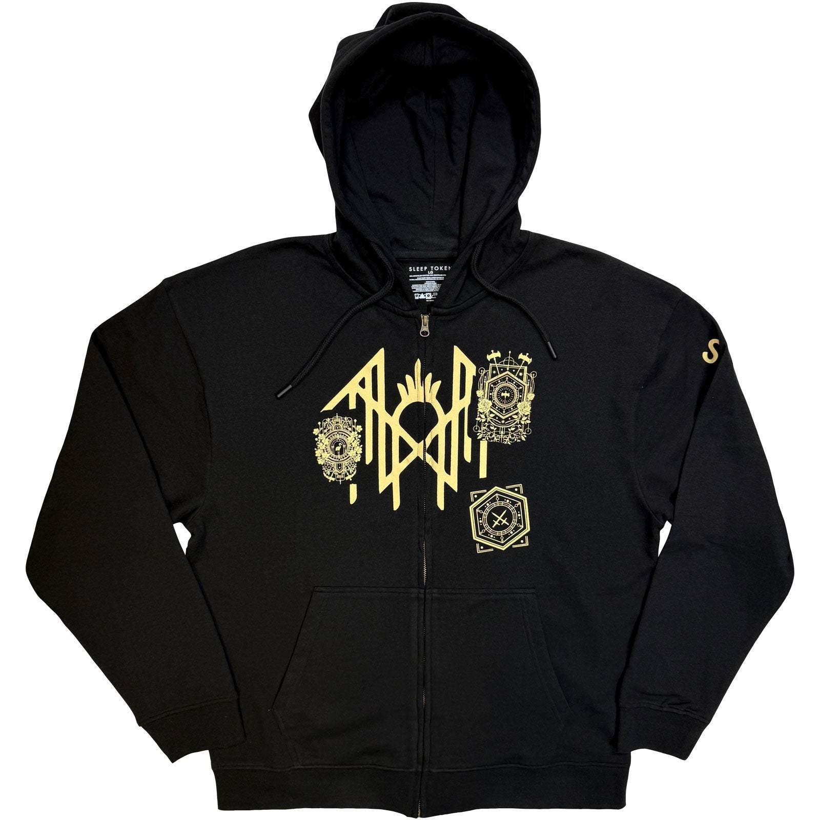 Sleep Token Patch Zippered Hooded Sweatshirt Front